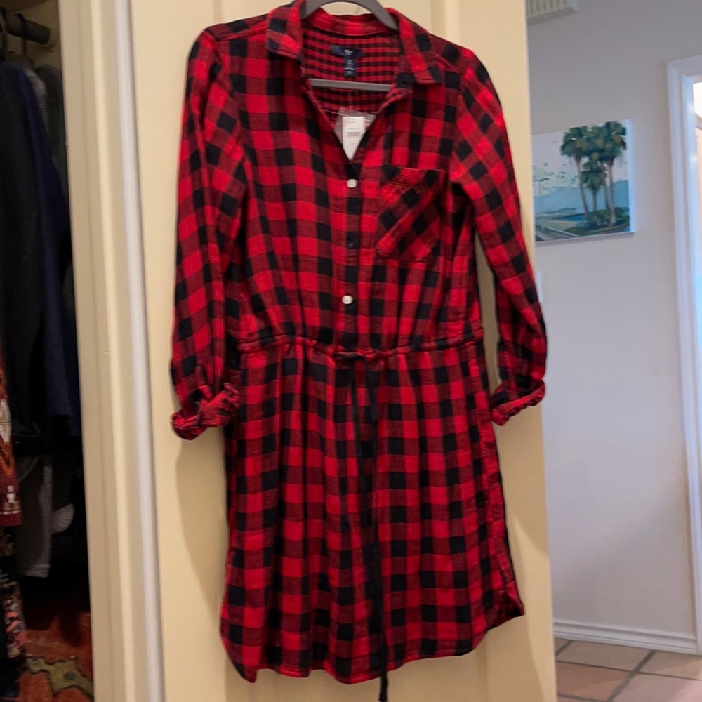 Flannel dress NWT small